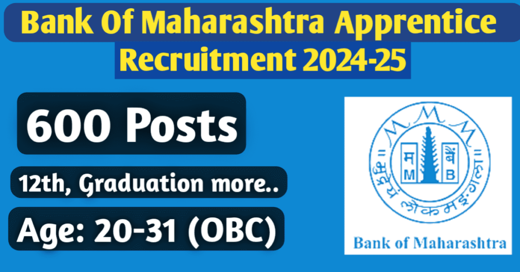 Bank Of Maharashtra Apprentice Recruitment 2024