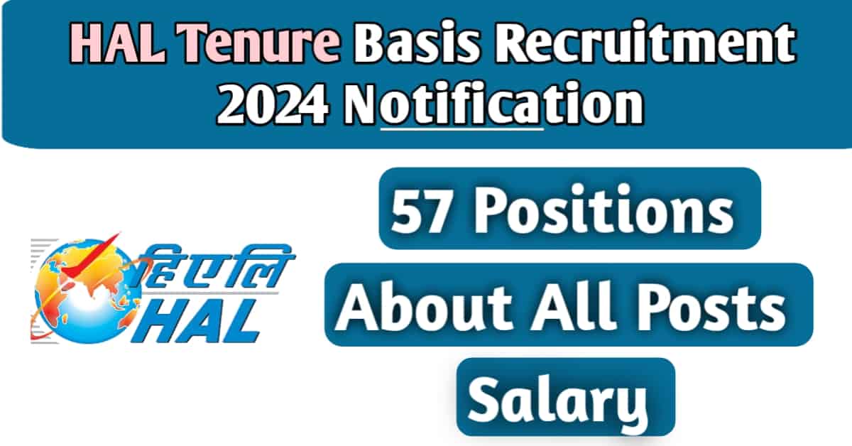 HAL Tenure Basis Recruitment 2024 Notification